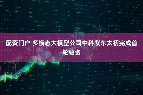 配资门户 多模态大模型公司中科紫东太初完成首轮融资